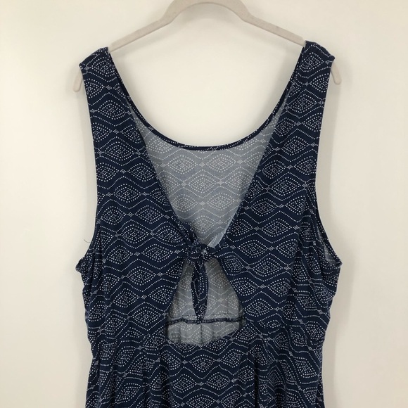 torrid 2X open back challis skater dress plus size Nagy blue 10839046 0685 - Picture 7 of 14